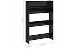 vidaXL 806774 Wall Shoe Cabinets 2 Pcs High Gloss Black 60x18x90cm Engineered Wood vidaXL 806774 Wall Shoe Cabinets 2 Pcs High Gloss Black 60x18x90cm Engineered Wood
