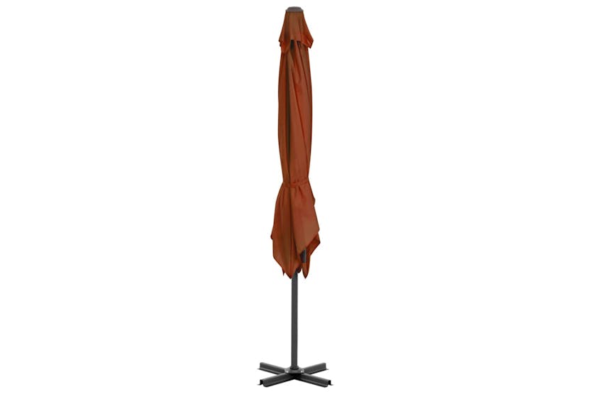 vidaXL 312305 Cantilever Umbrella With Aluminium Pole Terracotta 250x250cm vidaXL 312305 Cantilever Umbrella With Aluminium Pole Terracotta 250x250cm