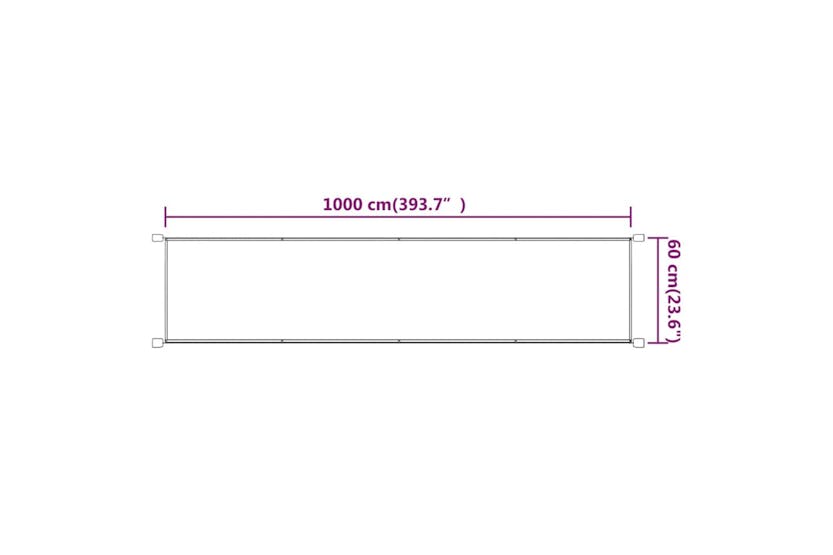 vidaXL 148400 Vertical Awning Taupe 60x1000cm Oxford Fabric vidaXL 148400 Vertical Awning Taupe 60x1000cm Oxford Fabric