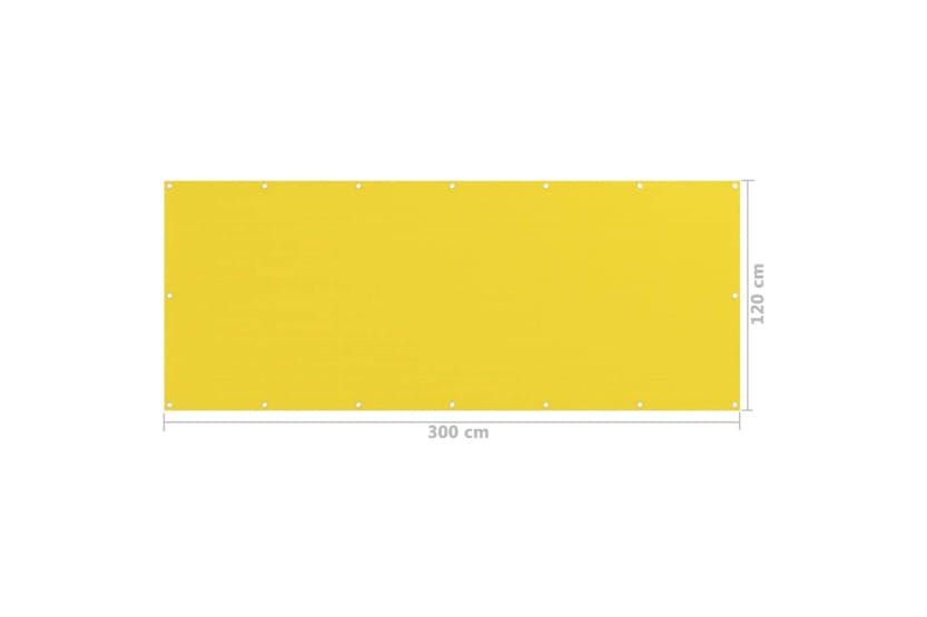 vidaXL 311000 Balcony Screen Yellow 120x300cm Hdpe vidaXL 311000 Balcony Screen Yellow 120x300cm Hdpe