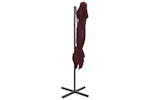 vidaXL 312366 Cantilever Umbrella With Double Top Bordeaux Red 250x250cm vidaXL 312366 Cantilever Umbrella With Double Top Bordeaux Red 250x250cm