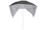 vidaXL 318839 Beach Umbrella With Side Walls Anthracite 215cm vidaXL 318839 Beach Umbrella With Side Walls Anthracite 215cm