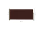 vidaXL 317835 Patio Retractable Side Awning 140x300cm Brown vidaXL 317835 Patio Retractable Side Awning 140x300cm Brown