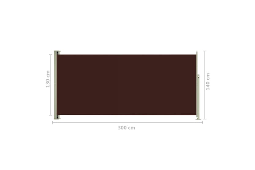 vidaXL 317835 Patio Retractable Side Awning 140x300cm Brown vidaXL 317835 Patio Retractable Side Awning 140x300cm Brown