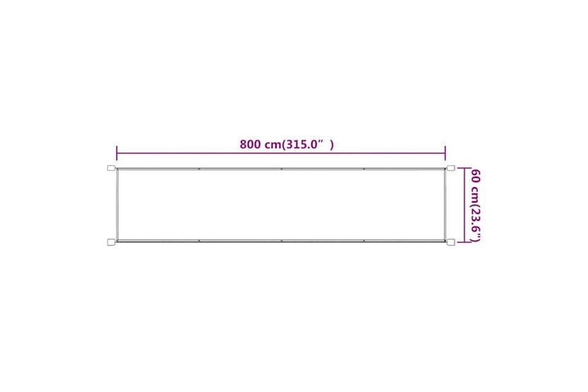 vidaXL 148399 Vertical Awning Taupe 60x800cm Oxford Fabric vidaXL 148399 Vertical Awning Taupe 60x800cm Oxford Fabric