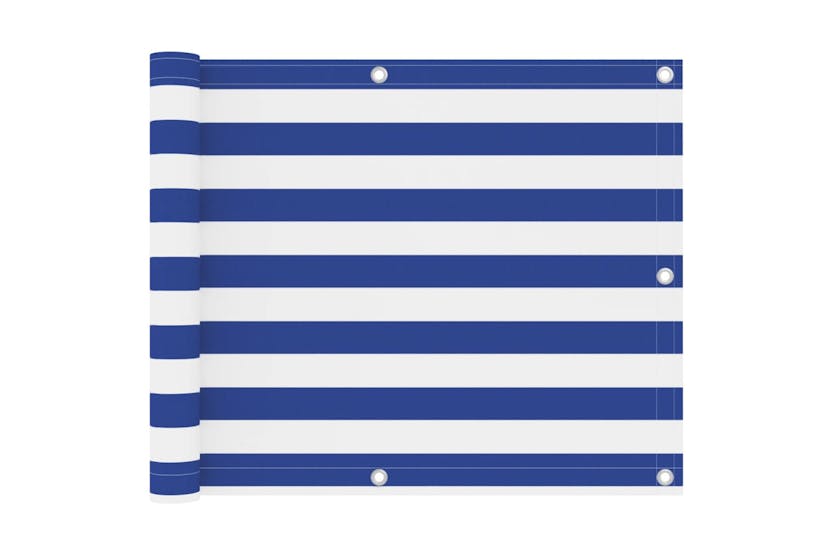 vidaXL 134913 Balcony Screen White And Blue 75x400cm Oxford Fabric vidaXL 134913 Balcony Screen White And Blue 75x400cm Oxford Fabric