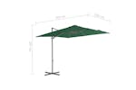 vidaXL 44625 Cantilever Umbrella With Steel Pole Green 250x250cm vidaXL 44625 Cantilever Umbrella With Steel Pole Green 250x250cm