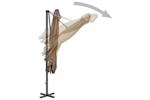vidaXL 276330 Outdoor Umbrella With Portable Base Taupe vidaXL 276330 Outdoor Umbrella With Portable Base Taupe