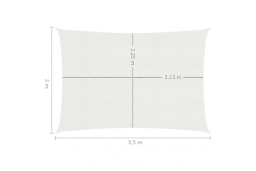 vidaXL 311228 Sunshade Sail 160 G/m² White 2x3.5 M Hdpe vidaXL 311228 Sunshade Sail 160 G/m² White 2x3.5 M Hdpe