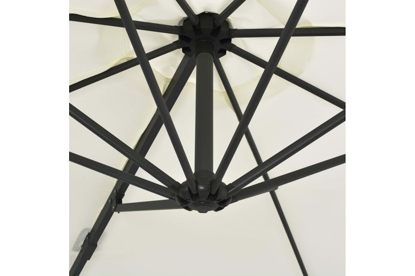 vidaXL 276339 Outdoor Umbrella With Portable Base Sand vidaXL 276339 Outdoor Umbrella With Portable Base Sand