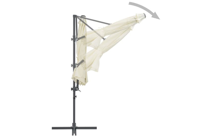 vidaXL 44628 Cantilever Umbrella With Steel Pole Sand 300cm vidaXL 44628 Cantilever Umbrella With Steel Pole Sand 300cm