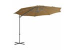 vidaXL 276342 Outdoor Umbrella With Portable Base Taupe vidaXL 276342 Outdoor Umbrella With Portable Base Taupe