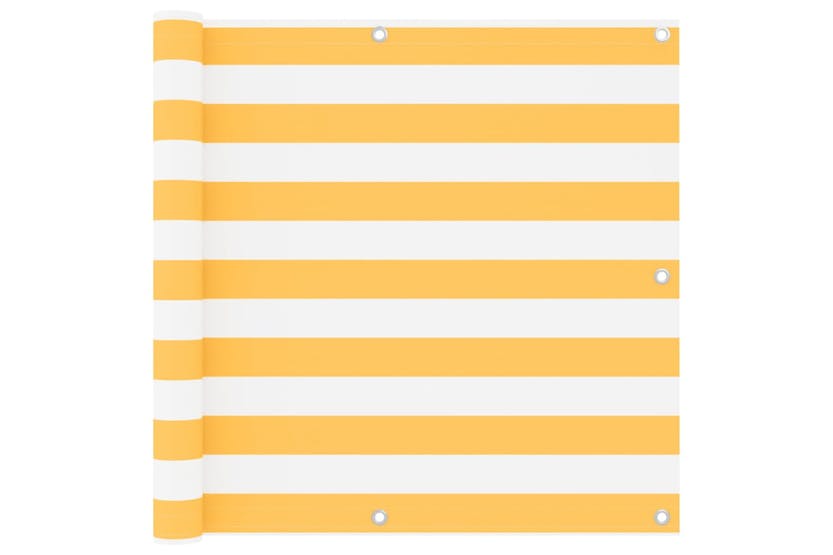 vidaXL 134905 Balcony Screen White And Yellow 90x400cm Oxford Fabric vidaXL 134905 Balcony Screen White And Yellow 90x400cm Oxford Fabric