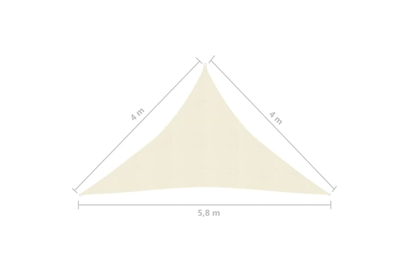vidaXL 311204 Sunshade Sail 160 G/m² Cream 4x4x5.8 M Hdpe vidaXL 311204 Sunshade Sail 160 G/m² Cream 4x4x5.8 M Hdpe