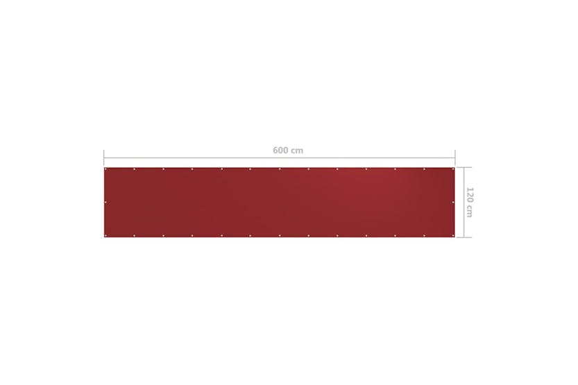 vidaXL 135043 Balcony Screen Red 120x600cm Oxford Fabric vidaXL 135043 Balcony Screen Red 120x600cm Oxford Fabric
