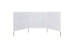 vidaXL 44539 3-panel Wind Screen Fabric 400x120cm White vidaXL 44539 3-panel Wind Screen Fabric 400x120cm White