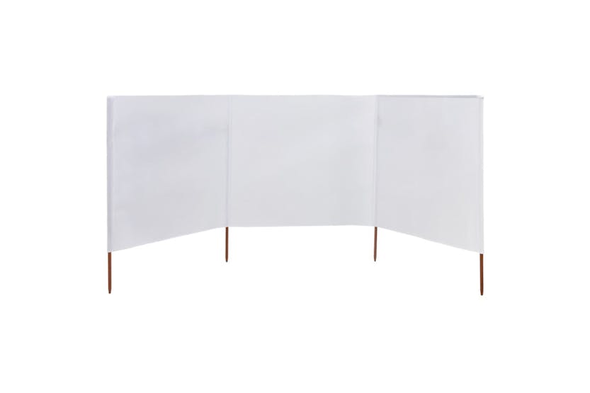 vidaXL 44539 3-panel Wind Screen Fabric 400x120cm White vidaXL 44539 3-panel Wind Screen Fabric 400x120cm White