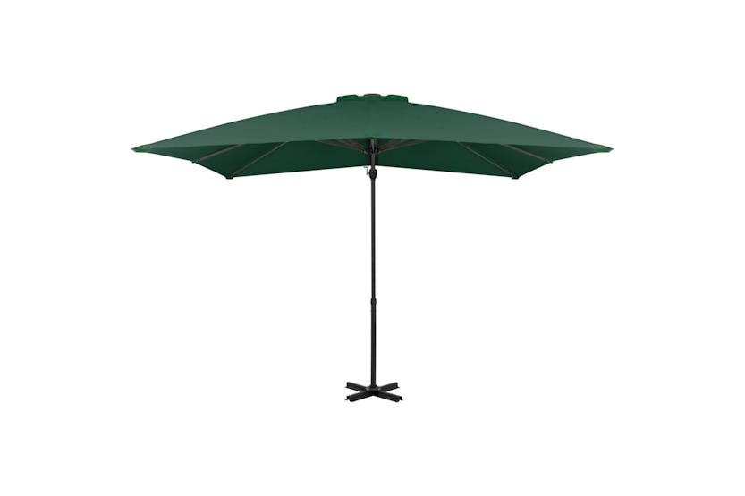 vidaXL 44617 Cantilever Umbrella With Aluminium Pole Green 250x250cm vidaXL 44617 Cantilever Umbrella With Aluminium Pole Green 250x250cm