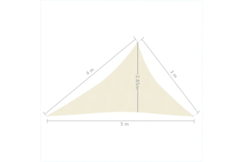 vidaXL 311201 Sunshade Sail 160 G/m² Cream 3x4x5 M Hdpe vidaXL 311201 Sunshade Sail 160 G/m² Cream 3x4x5 M Hdpe