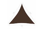 vidaXL 135830 Sunshade Sail Oxford Fabric Triangular 3x3x3 M Brown vidaXL 135830 Sunshade Sail Oxford Fabric Triangular 3x3x3 M Brown