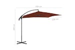 vidaXL 312511 Cantilever Umbrella With Steel Pole 250x250cm Terracotta vidaXL 312511 Cantilever Umbrella With Steel Pole 250x250cm Terracotta