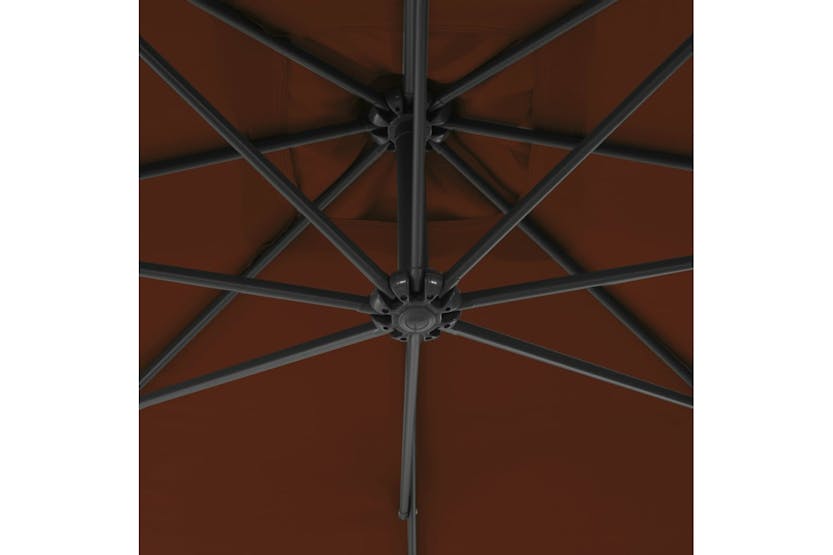 vidaXL 312511 Cantilever Umbrella With Steel Pole 250x250cm Terracotta vidaXL 312511 Cantilever Umbrella With Steel Pole 250x250cm Terracotta