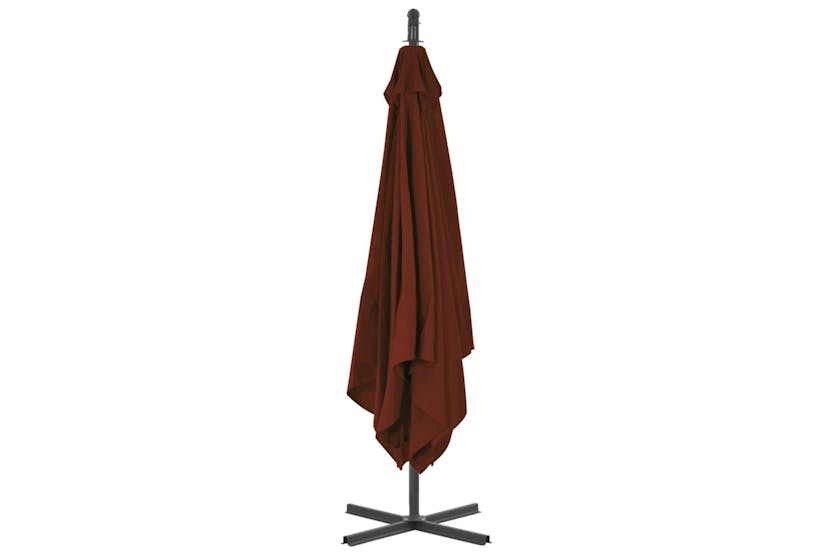vidaXL 312511 Cantilever Umbrella With Steel Pole 250x250cm Terracotta vidaXL 312511 Cantilever Umbrella With Steel Pole 250x250cm Terracotta