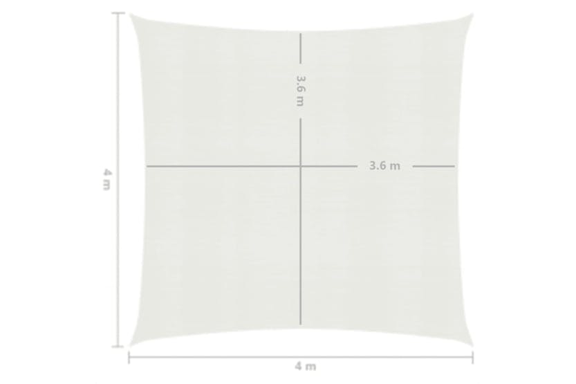 vidaXL 311221 Sunshade Sail 160 G/m² White 4x4 M Hdpe vidaXL 311221 Sunshade Sail 160 G/m² White 4x4 M Hdpe