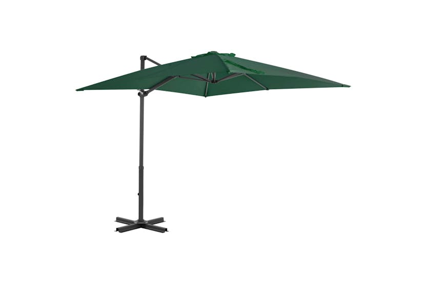 vidaXL 44617 Cantilever Umbrella With Aluminium Pole Green 250x250cm vidaXL 44617 Cantilever Umbrella With Aluminium Pole Green 250x250cm