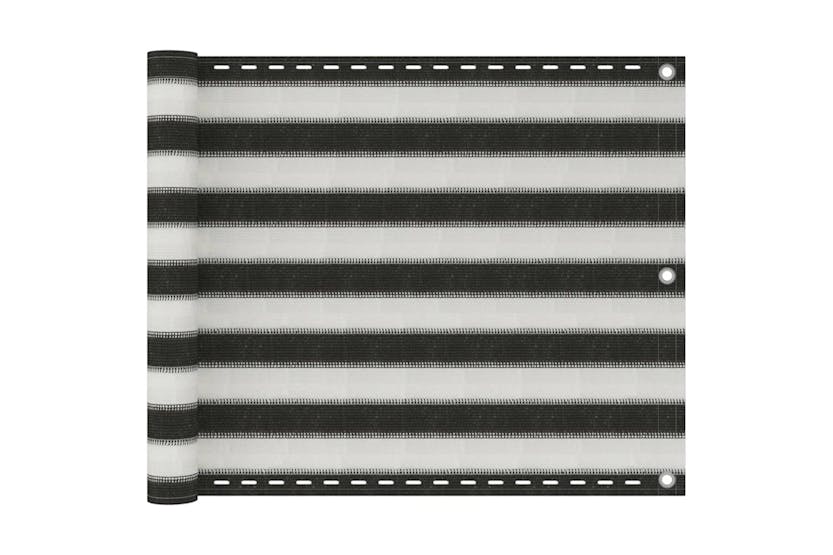 vidaXL 310850 Balcony Screen Hdpe 75x500cm Anthracite And White vidaXL 310850 Balcony Screen Hdpe 75x500cm Anthracite And White