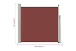 vidaXL 48369 Patio Retractable Side Awning 170x300cm Brown vidaXL 48369 Patio Retractable Side Awning 170x300cm Brown
