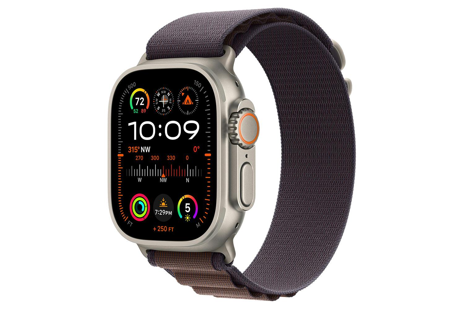Apple Watch Ultra 2 | 49mm | Titanium Indigo Alpine Loop | Large