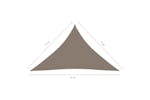 vidaXL 135458 Sunshade Sail Oxford Fabric Triangular 5x5x6 M Taupe vidaXL 135458 Sunshade Sail Oxford Fabric Triangular 5x5x6 M Taupe