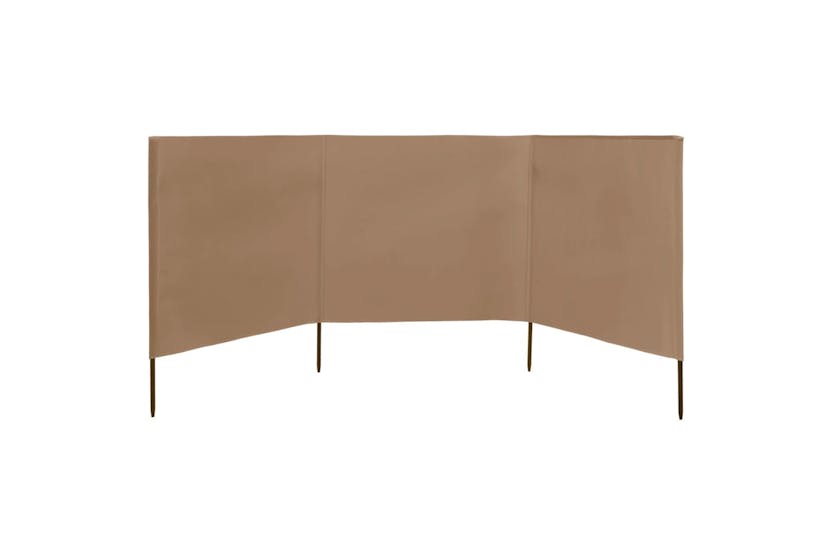 vidaXL 47151 3-panel Wind Screen Fabric 400x160cm Taupe vidaXL 47151 3-panel Wind Screen Fabric 400x160cm Taupe