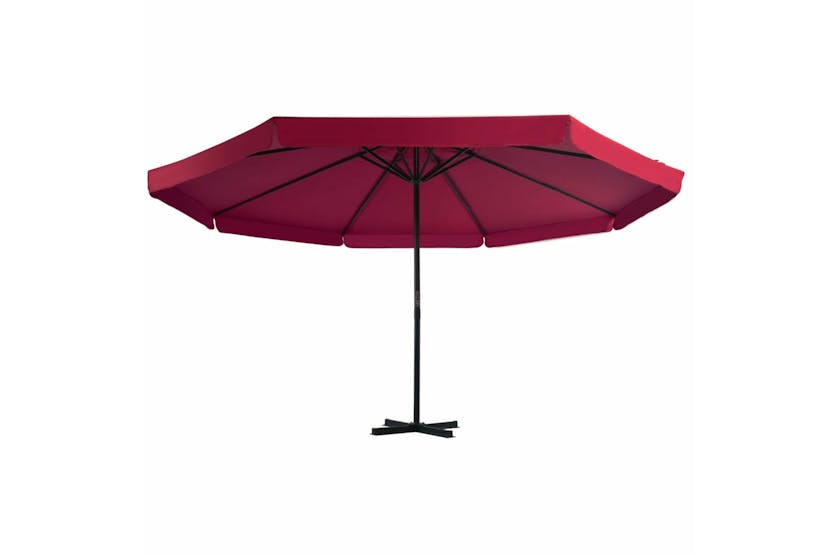 vidaXL 276325 Outdoor Umbrella With Portable Base Red vidaXL 276325 Outdoor Umbrella With Portable Base Red