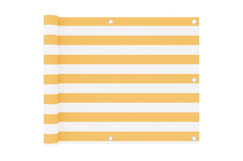 vidaXL 134901 Balcony Screen White And Yellow 75x400cm Oxford Fabric vidaXL 134901 Balcony Screen White And Yellow 75x400cm Oxford Fabric