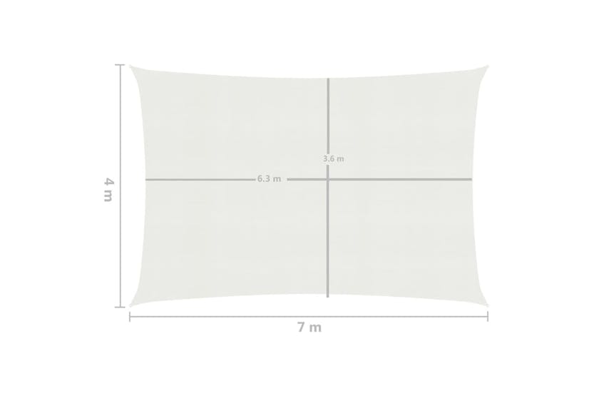 vidaXL 311245 Sunshade Sail 160 G/m² White 4x7 M Hdpe vidaXL 311245 Sunshade Sail 160 G/m² White 4x7 M Hdpe
