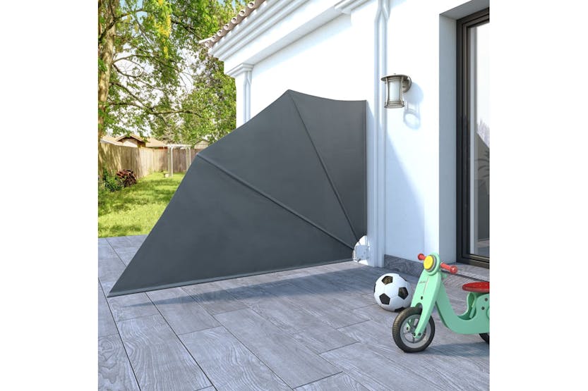 vidaXL 41574 Collapsible Balcony Side Awning Grey 160x240cm vidaXL 41574 Collapsible Balcony Side Awning Grey 160x240cm