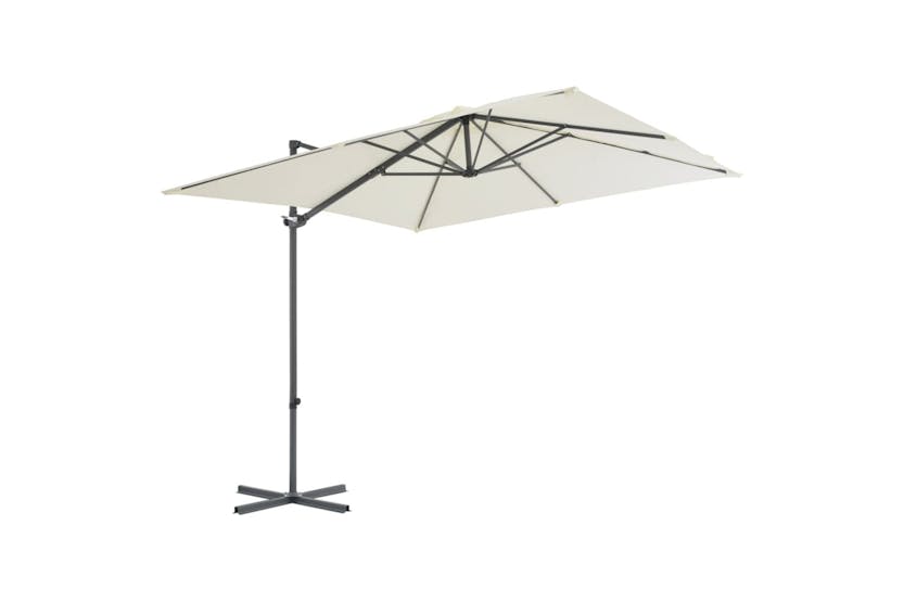 vidaXL 44624 Cantilever Umbrella With Steel Pole 250x250cm Sand vidaXL 44624 Cantilever Umbrella With Steel Pole 250x250cm Sand