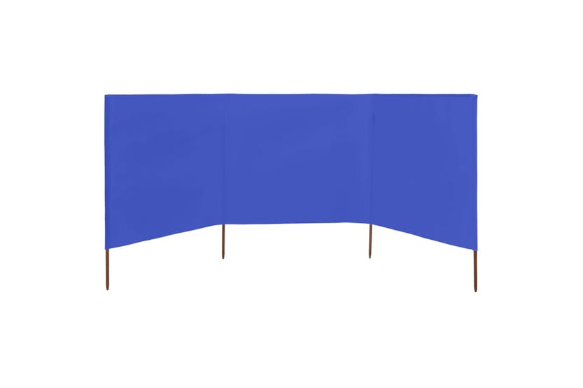 vidaXL 47147 3-panel Wind Screen Fabric 400x120cm Azure Blue vidaXL 47147 3-panel Wind Screen Fabric 400x120cm Azure Blue