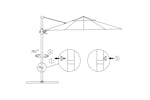 vidaXL 46990 Cantilever Umbrella With Steel Pole Black 250x250cm vidaXL 46990 Cantilever Umbrella With Steel Pole Black 250x250cm