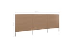 vidaXL 47143 3-panel Wind Screen Fabric 400x80cm Taupe vidaXL 47143 3-panel Wind Screen Fabric 400x80cm Taupe