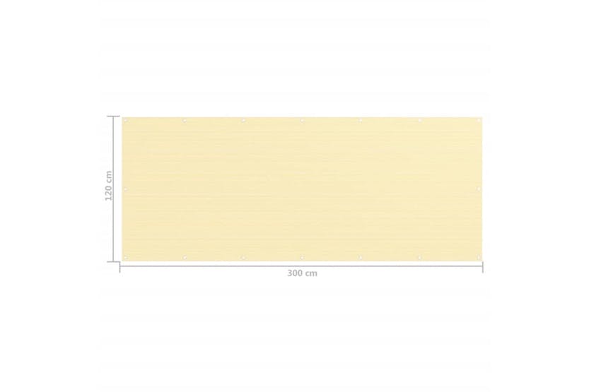 vidaXL 310916 Balcony Screen Beige 120x300cm Hdpe vidaXL 310916 Balcony Screen Beige 120x300cm Hdpe