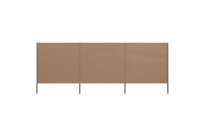 vidaXL 47143 3-panel Wind Screen Fabric 400x80cm Taupe vidaXL 47143 3-panel Wind Screen Fabric 400x80cm Taupe