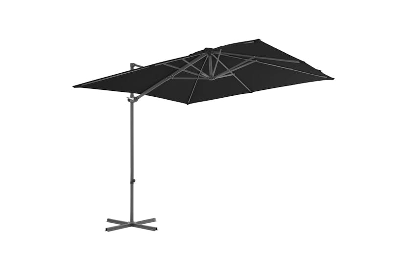 vidaXL 46990 Cantilever Umbrella With Steel Pole Black 250x250cm vidaXL 46990 Cantilever Umbrella With Steel Pole Black 250x250cm