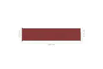 vidaXL 317913 Patio Retractable Side Awning 117x500cm Red vidaXL 317913 Patio Retractable Side Awning 117x500cm Red