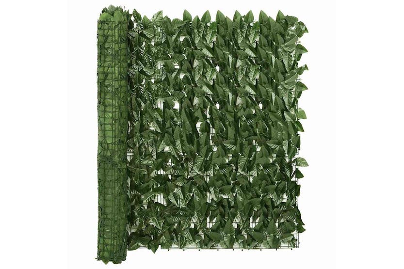 vidaXL 315487 Balcony Screen With Dark Green Leaves 300x100cm vidaXL 315487 Balcony Screen With Dark Green Leaves 300x100cm