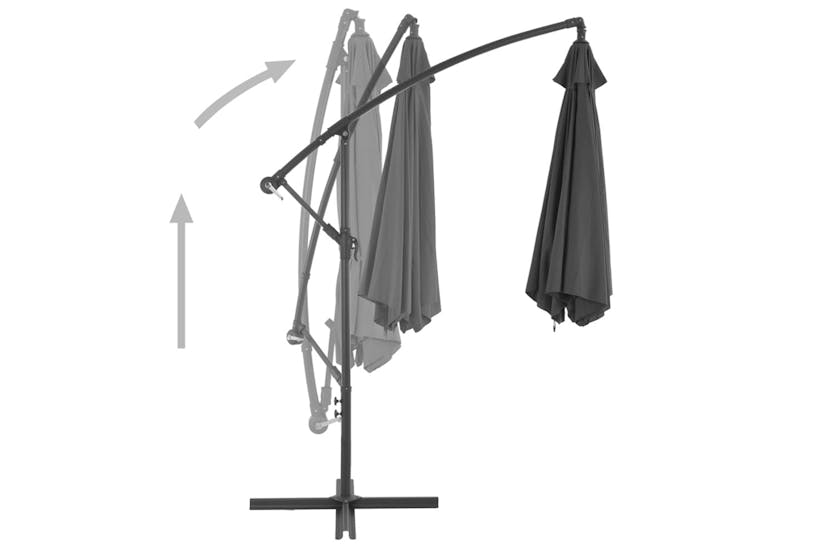 vidaXL 44509 Cantilever Umbrella With Aluminium Pole 300cm Anthracite vidaXL 44509 Cantilever Umbrella With Aluminium Pole 300cm Anthracite