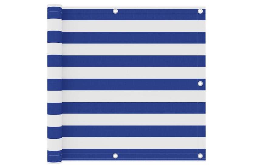 vidaXL 134917 Balcony Screen White And Blue 90x400cm Oxford Fabric vidaXL 134917 Balcony Screen White And Blue 90x400cm Oxford Fabric