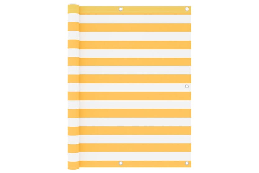 vidaXL 134908 Balcony Screen White And Yellow 120x300cm Oxford Fabric vidaXL 134908 Balcony Screen White And Yellow 120x300cm Oxford Fabric
